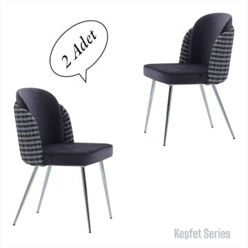Keşfet Series Sandalye ,2 Adet,Mutfak,Oturma Odası,Salon,Metal Ayak,Çok Amaçlı