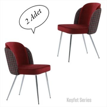 Keşfet Series Sandalye ,2 Adet,Mutfak,Oturma Odası,Salon,Metal Ayak,Çok Amaçlı