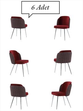 Keşfet Series Sandalye ,6 Adet ,Mutfak ,Oturma Odası, Salon, Metal Ayak ,Çok Amaçlı