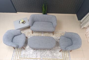 Bukle Çay Seti Koltuk Takım Balkon Bahçe Ofis Teras Salon Mutfak